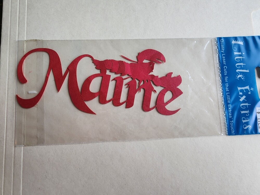 Maine Travel Cut Laser Cut New - Little Extras Scrapbooking - Retired #19